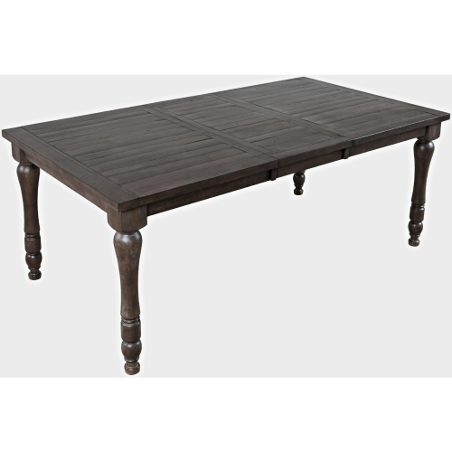 Madison County 78" Extension Dining Table in Distressed Barnwood Brown